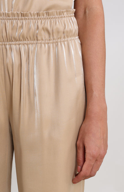 Nukus Broek Rubi Shiny Sand NKS09059 Stretchshop.nl