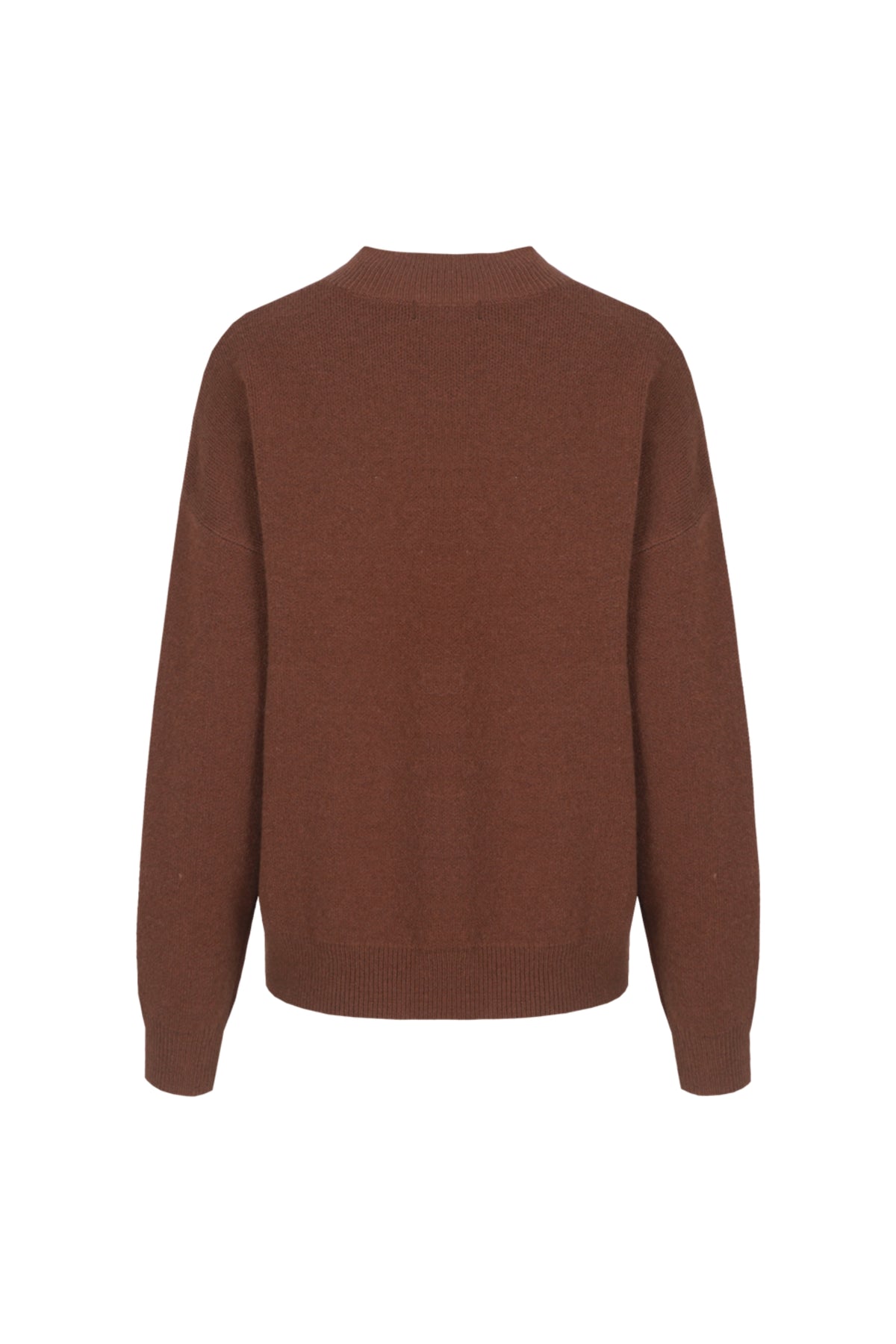 G-maxx Poet Knit top in cappuccino kleur, zachte gebreide stof met ronde hals en lange mouwen.