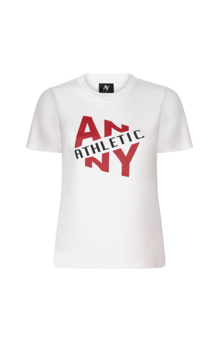 T-Shirt Lou Offwhite Red Black A26
