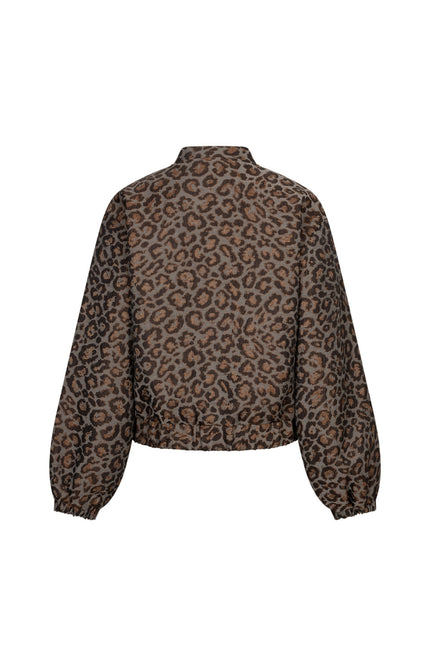 Bomber Jacquard Lurex Grey Brown SRB5149