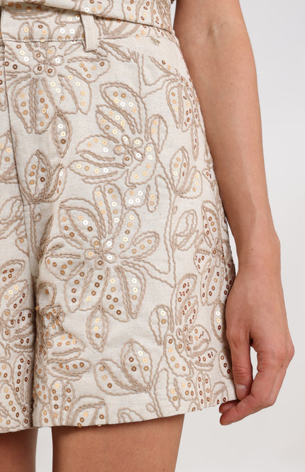 Nukus Short Dagmar Paillet Sand NKS09050 Stretchshop.nl