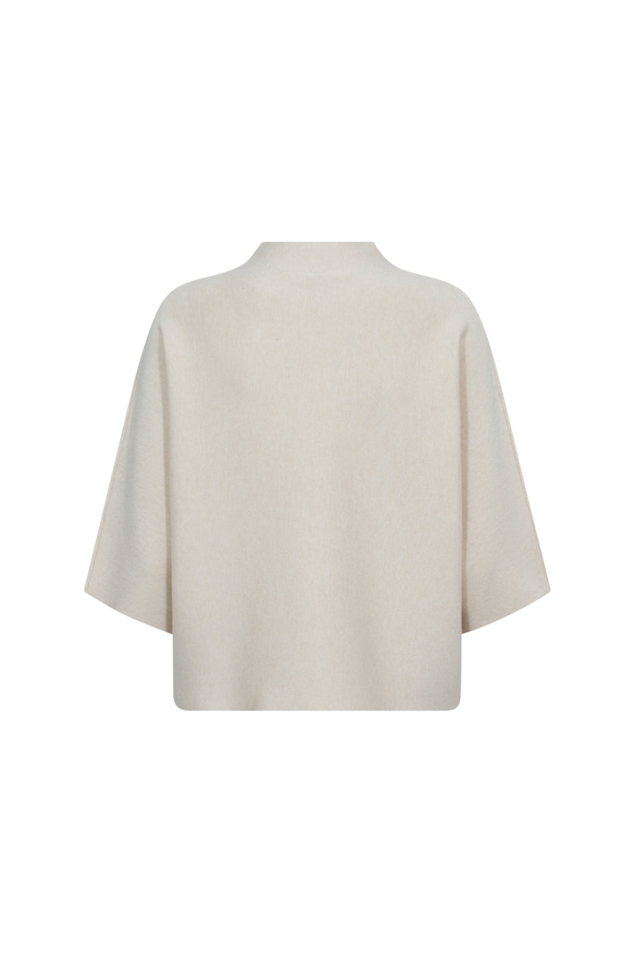 Freequent Fqani Moonbeam melange desert taupe trui met zachte stof en stijlvolle pasvorm, zichtbaar in de afbeelding.