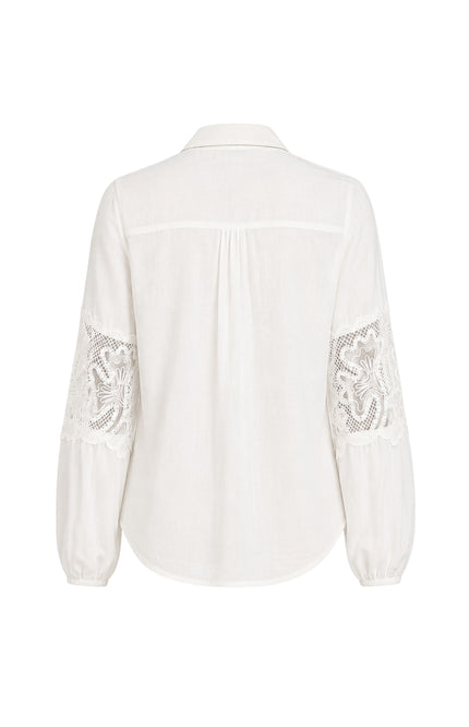 Blouse Lace Details Snow O01-21-301