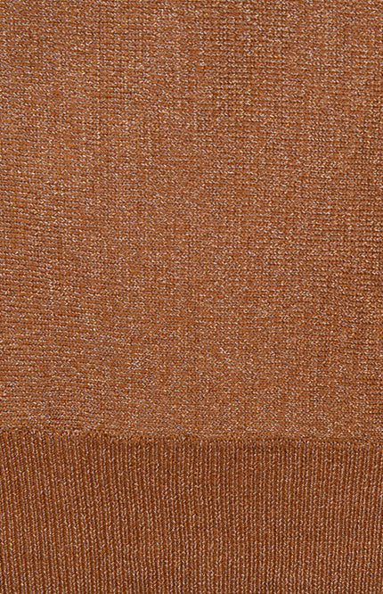 Sweater batwing lurex Caramel F24.31505