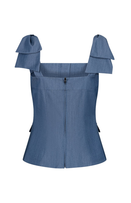 Ibana Top Tami Denim Blue Stretchshop.nl