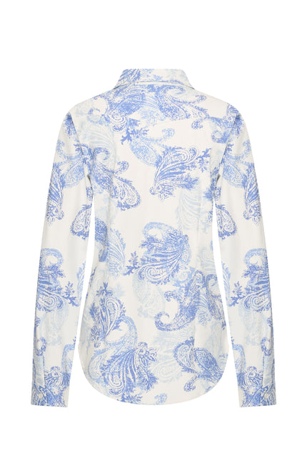 Mi Piace Travel Blouse Paisley Print Lavender Blue 60840 Stretchshop.nl