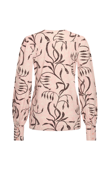 Mi Piace Travel Blouse Twilight Twigs Print Mellow Rose 202226 Stretchshop.nl