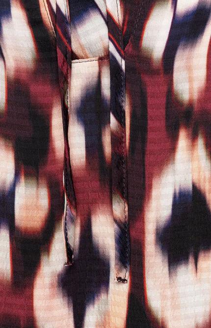 Blouse Melina Faded Small Wine Red Multi BL396