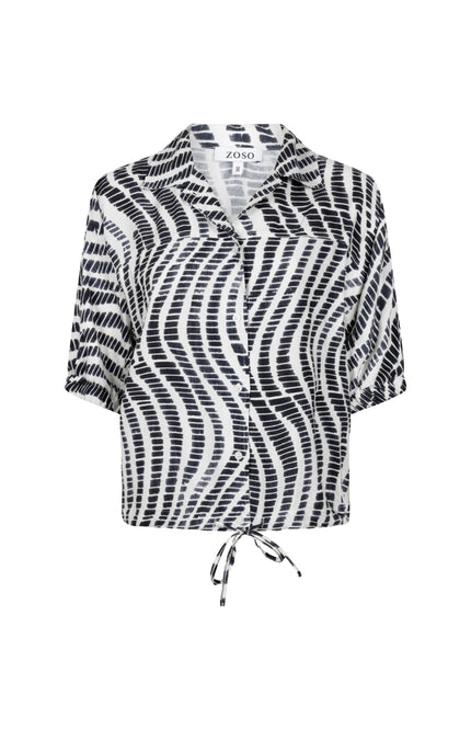 Zoso Blouse Edith Kit Night Blue 261 Stretchshop.nl