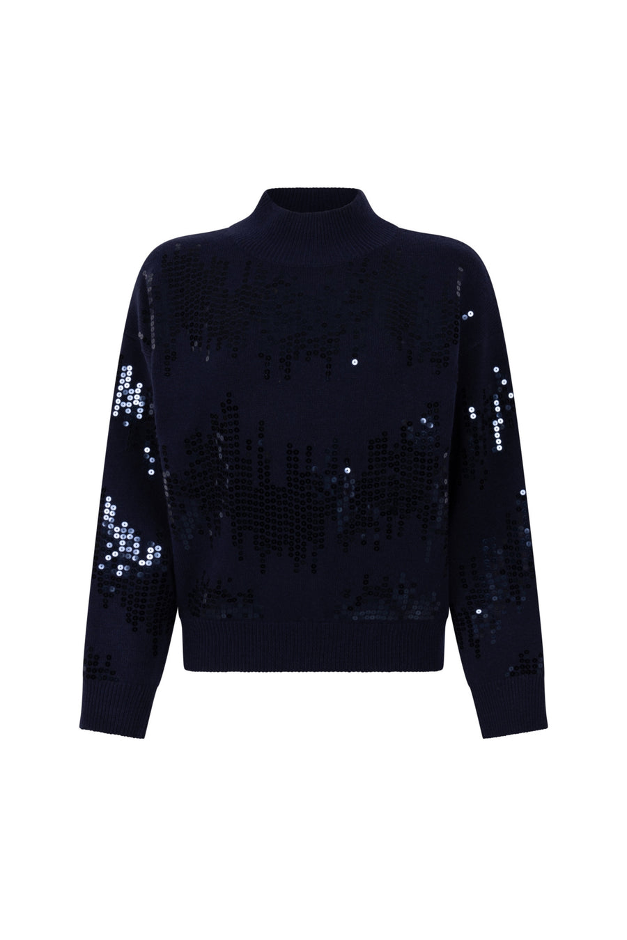 Zoso Jody Navy sweater met ronde hals en lange mouwen, comfortabel en stijlvol voor dagelijks gebruik.