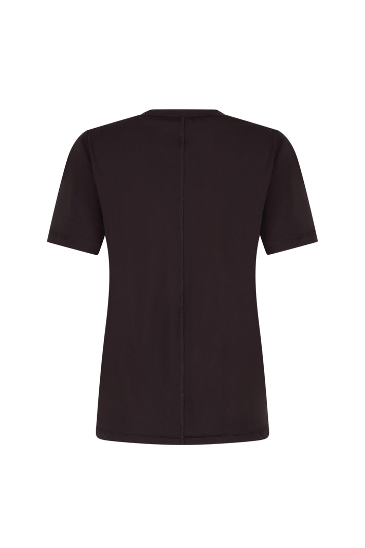 Zoso Travel T-Shirt Joya Espresso 264, grijze katoenen T-shirt met reisprint, casual mode voor reizen en vrije tijd