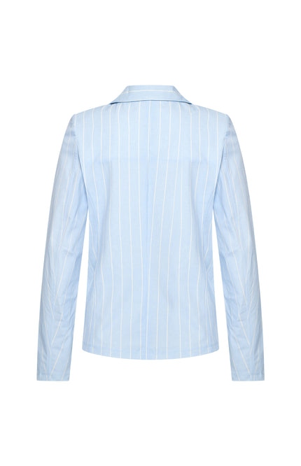 Mi Piace Travel Blazer Classic Stripe Print Lavender Blue 202015 Stretchshop.nl