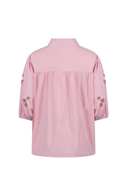 Nukus Blouse Leia SS Blush NKS02127 Stretchshop.nl