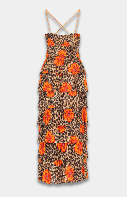 Harper & Yve Jurk Dina Lexie Leopard Bloom HS6P905 Stretchshop.nl