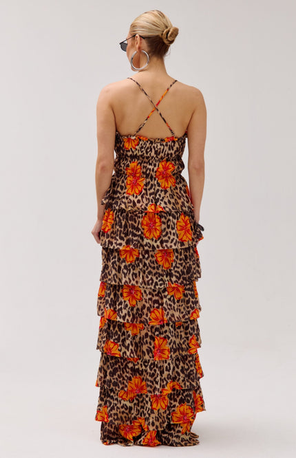 Harper & Yve Jurk Dina Lexie Leopard Bloom HS6P905 Stretchshop.nl