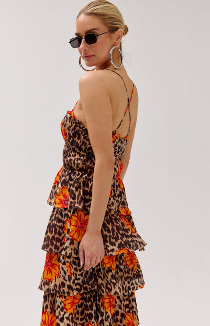 Harper & Yve Jurk Dina Lexie Leopard Bloom HS6P905 Stretchshop.nl