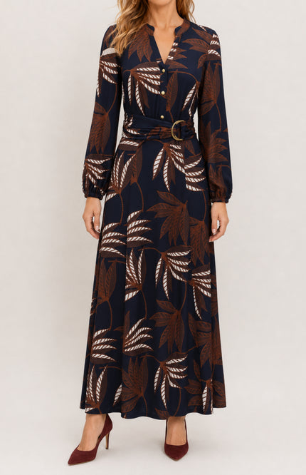 Jurk Maxi Met Botanische Print D309-P154