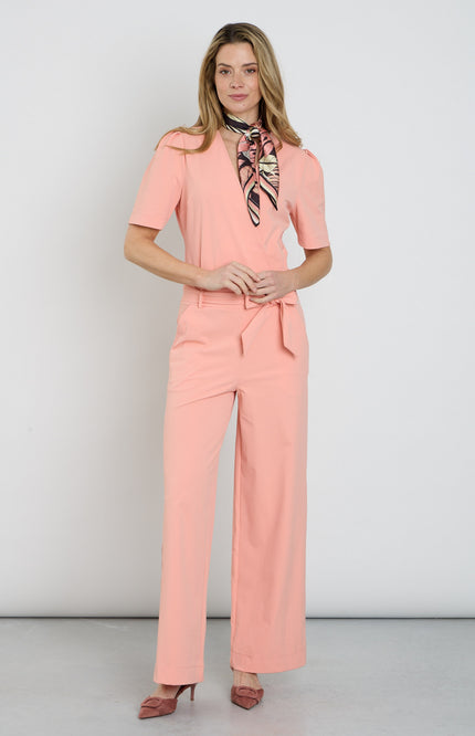 Mi Piace Heavy Travel Jumpsuit Wrap Peach Amber 202839A Stretchshop.nl