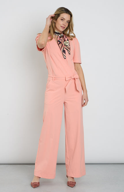 Mi Piace Heavy Travel Jumpsuit Wrap Peach Amber 202839A Stretchshop.nl