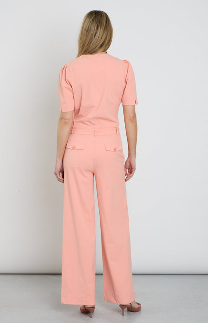 Mi Piace Heavy Travel Jumpsuit Wrap Peach Amber 202839A Stretchshop.nl