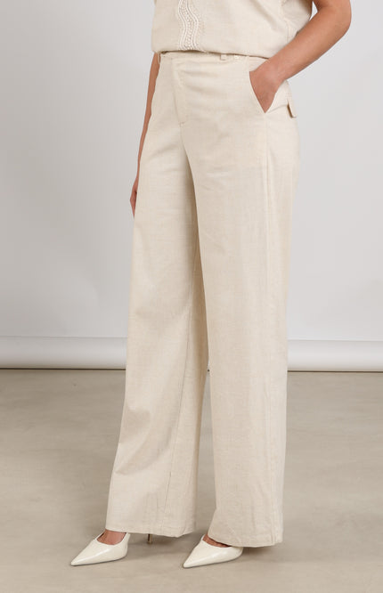 Nukus Broek Eline Sand NKS09080 Stretchshop.nl