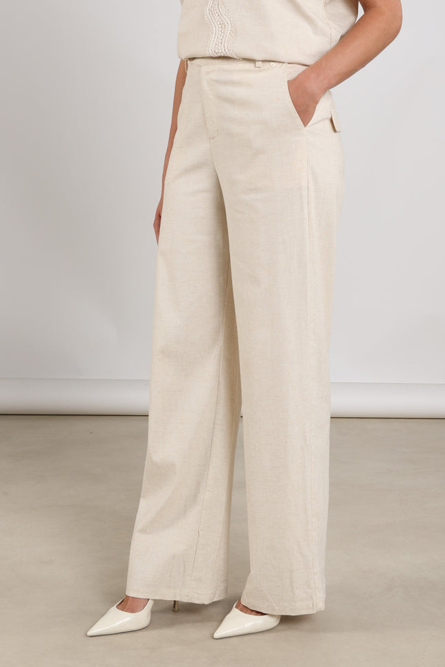 Nukus Broek Eline Sand NKS09080 Stretchshop.nl