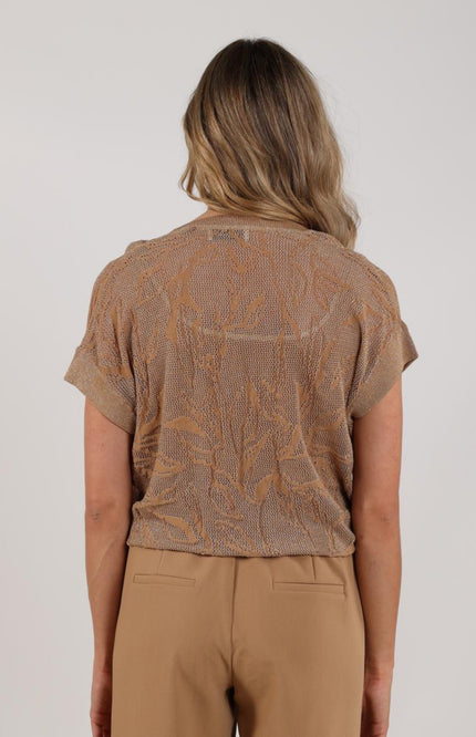 Nukus Top Renza Camel NKS01162 Stretchshop.nl