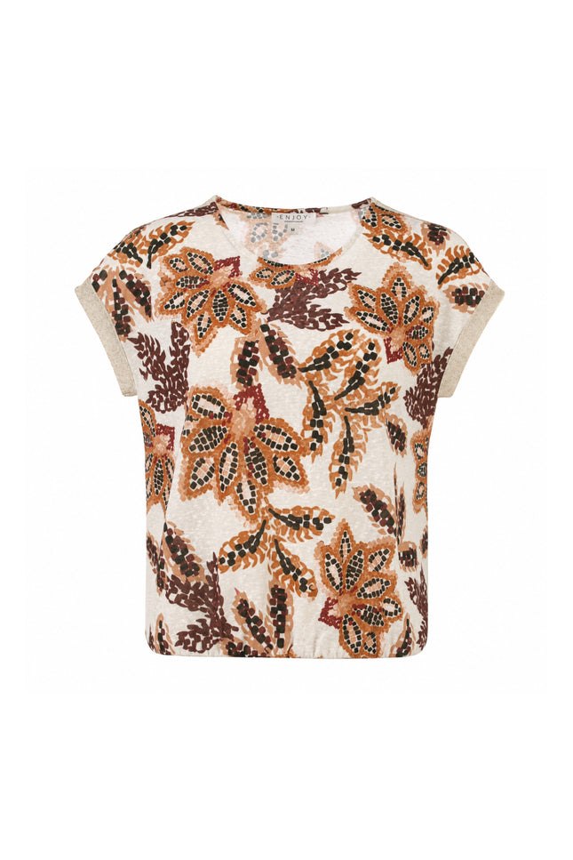 Blouse Bloemenprint Lurex Tape Port 156584