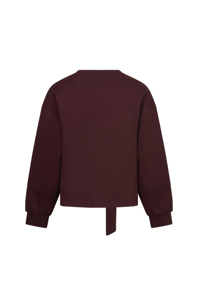 Top Shakira & Belt Scuba Burgundy SRB4996