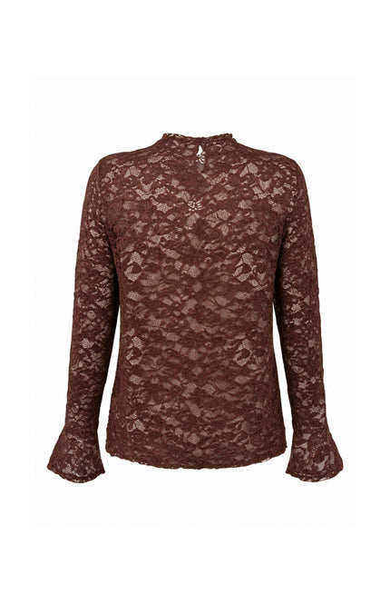 Top Velvet Stretch Lace Chocolate C65-21-401