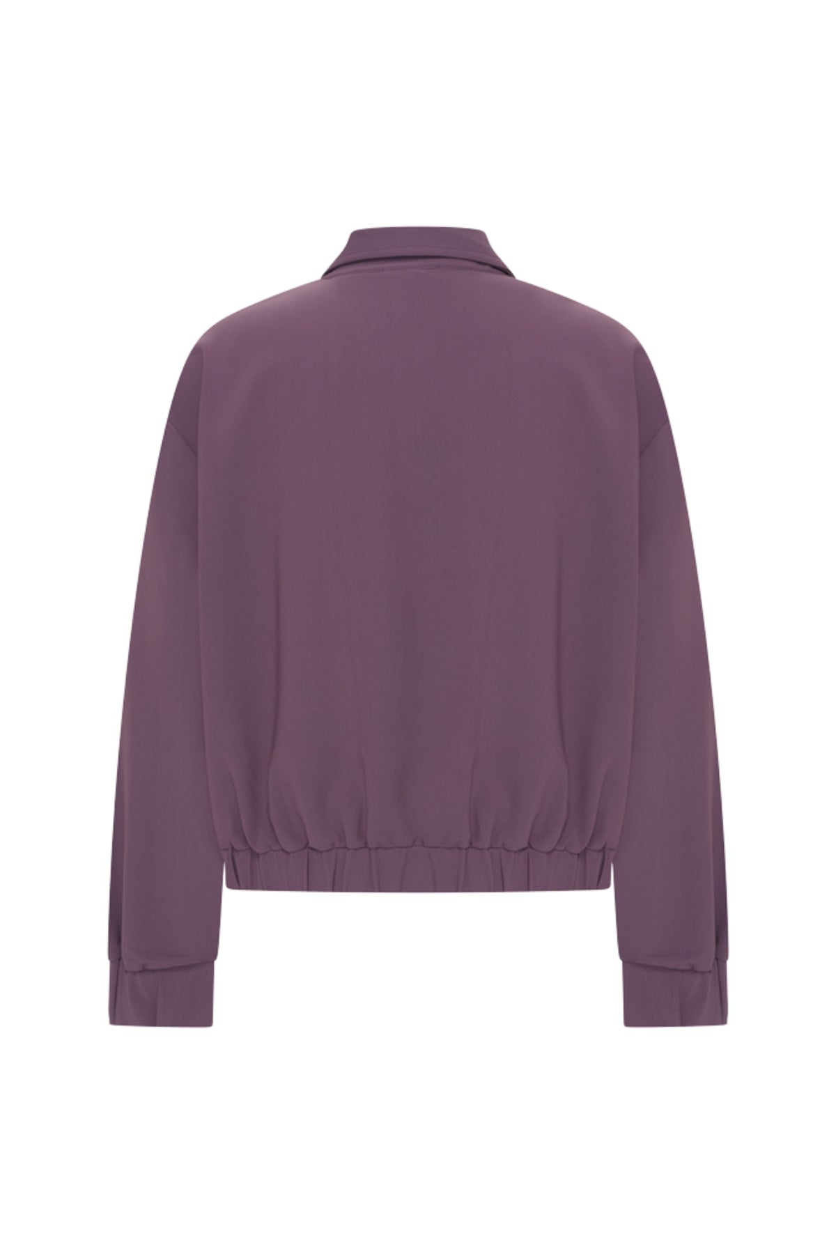 Mi Piace Bonded Travel Jacket Balloon Plum, gewatteerde damesjas met ballonmodel en waterafstotende afwerking.