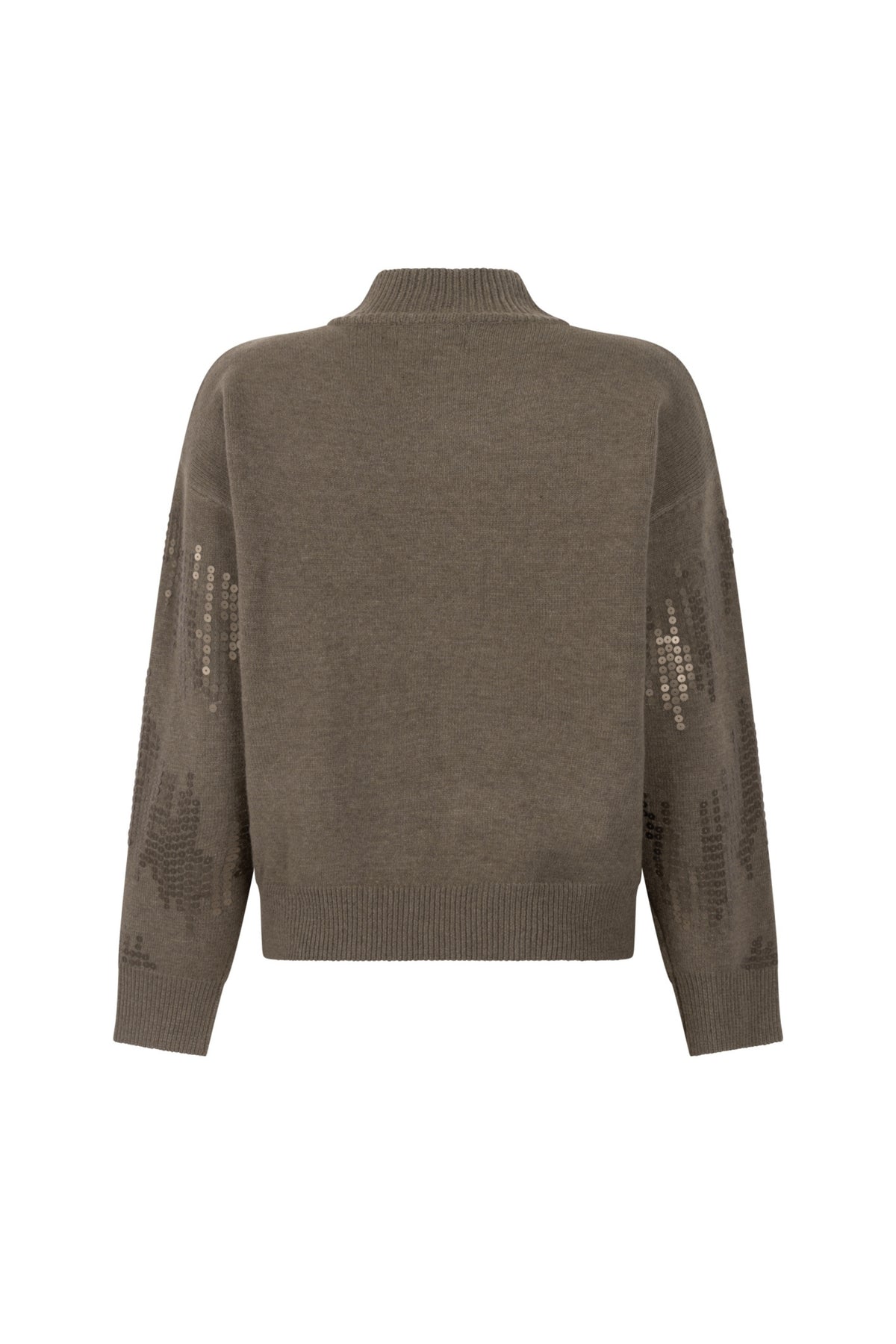 Groene Jody Sweater van Zoso, comfortabele damestrui met zachte stof en stijlvolle pasvorm, gedragen door een model.