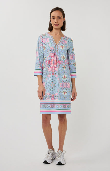 EsQualo Jurk Muse Print SP26.30012 Stretchshop.nl