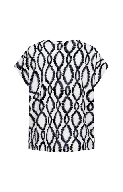 Freequent Top Fqfloi Brilliant White Black 208038 Stretchshop.nl