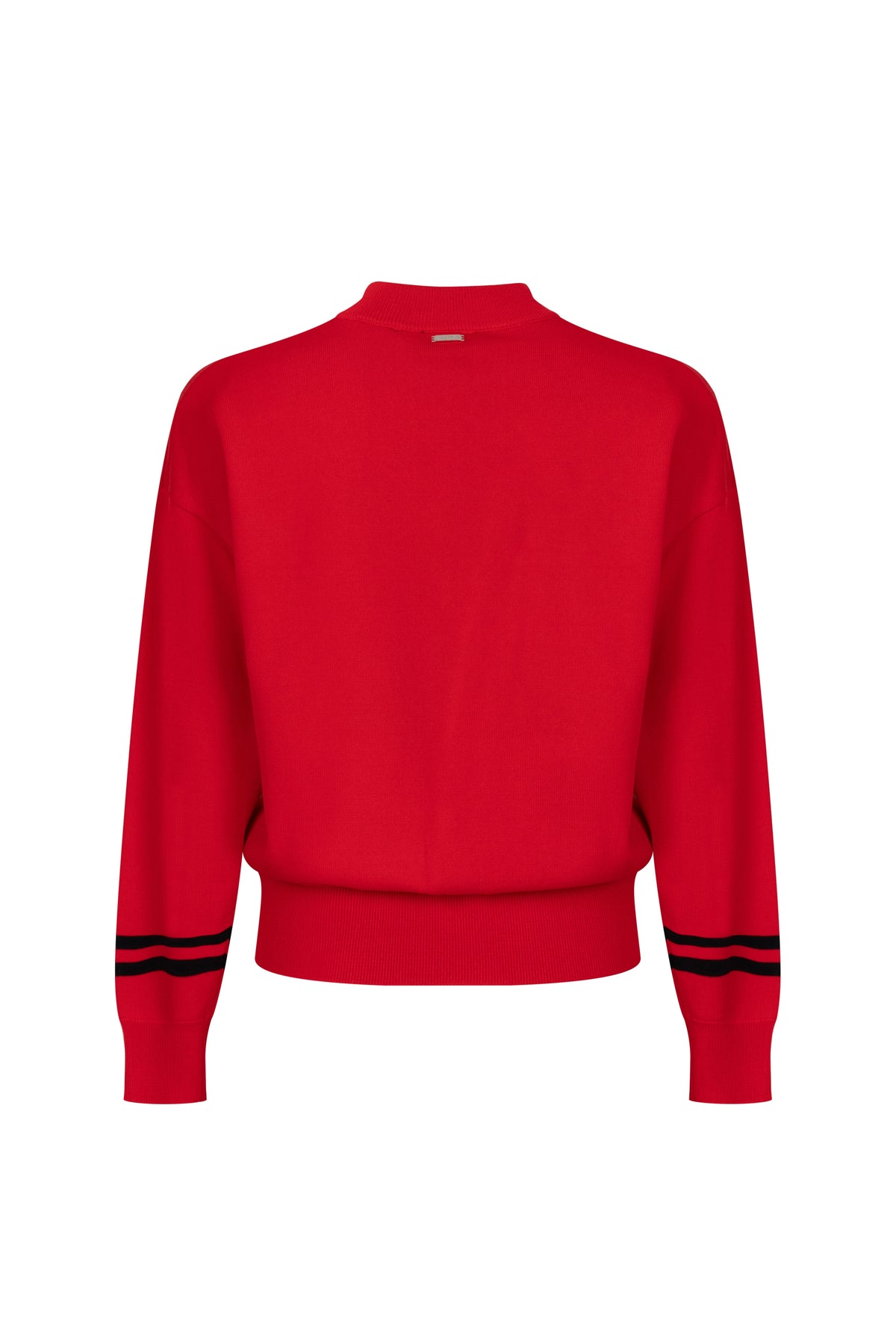 Lichtrode sweater Lexi van Ann & You in rood en zwart, met comfortabele pasvorm en stijlvolle uitstraling.
