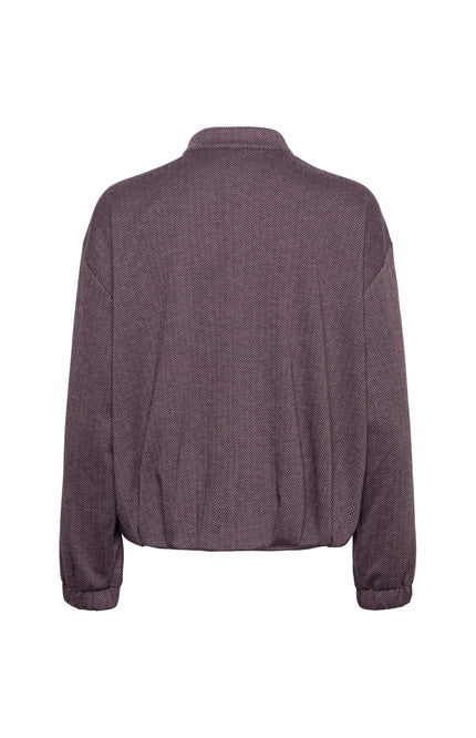 Jacket Cora Herringbone Deep Plum Multi JA174