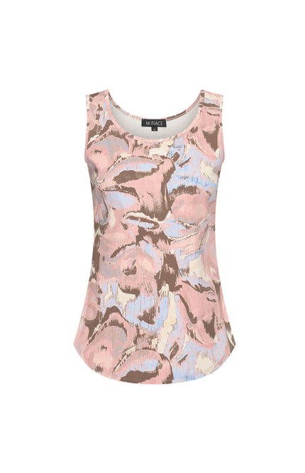 Mi Piace Travel Top Wild Flower Print Lavender Blue 202027 Stretchshop.nl