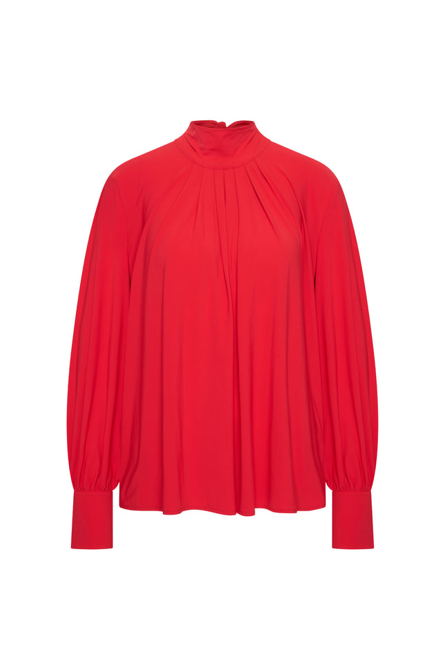 Mi Piace Travel Blouse Bow Light Red 202774 Stretchshop.nl