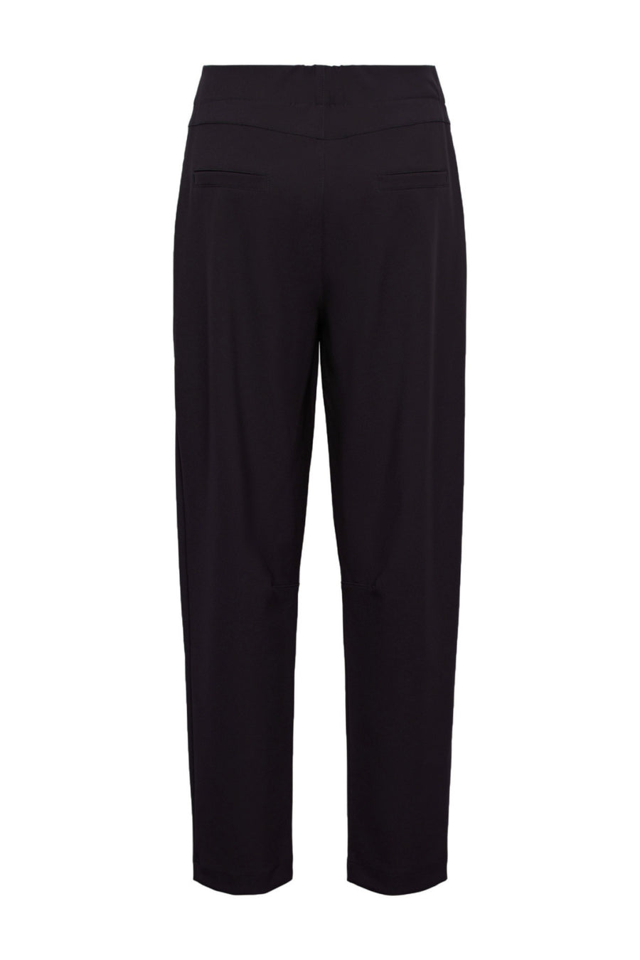 Donkere paarse Heavy Travel broek van &Co woman, comfortabele pasvorm, getoond in close-up op witte achtergrond.
