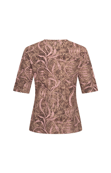 Mi Piace Travel Top Twilight Twigs Print Espresso 202271 Stretchshop.nl