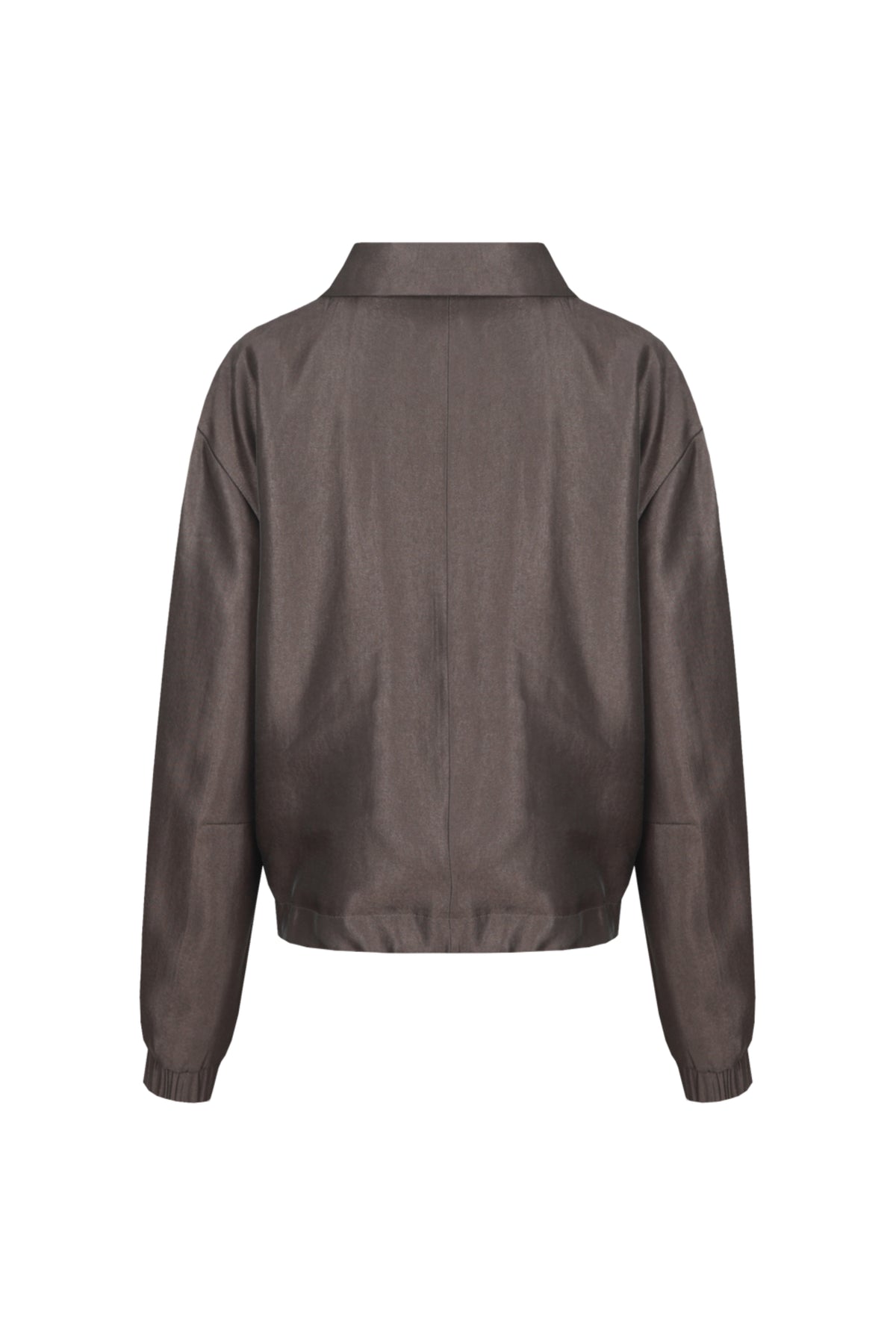 G-maxx Sive Dark Earth jas met capuchon en ritssluiting, donkerbruine kleur, casual outdoor stijl, zichtbaar op de afbeelding.