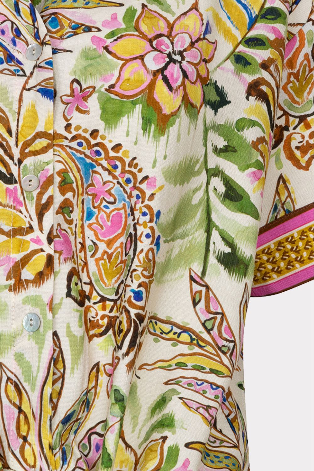 EsQualo Jungle Print blouse met lange mouwen en opvallend jungle patroon, casual en stijlvol voor dagelijks gebruik.