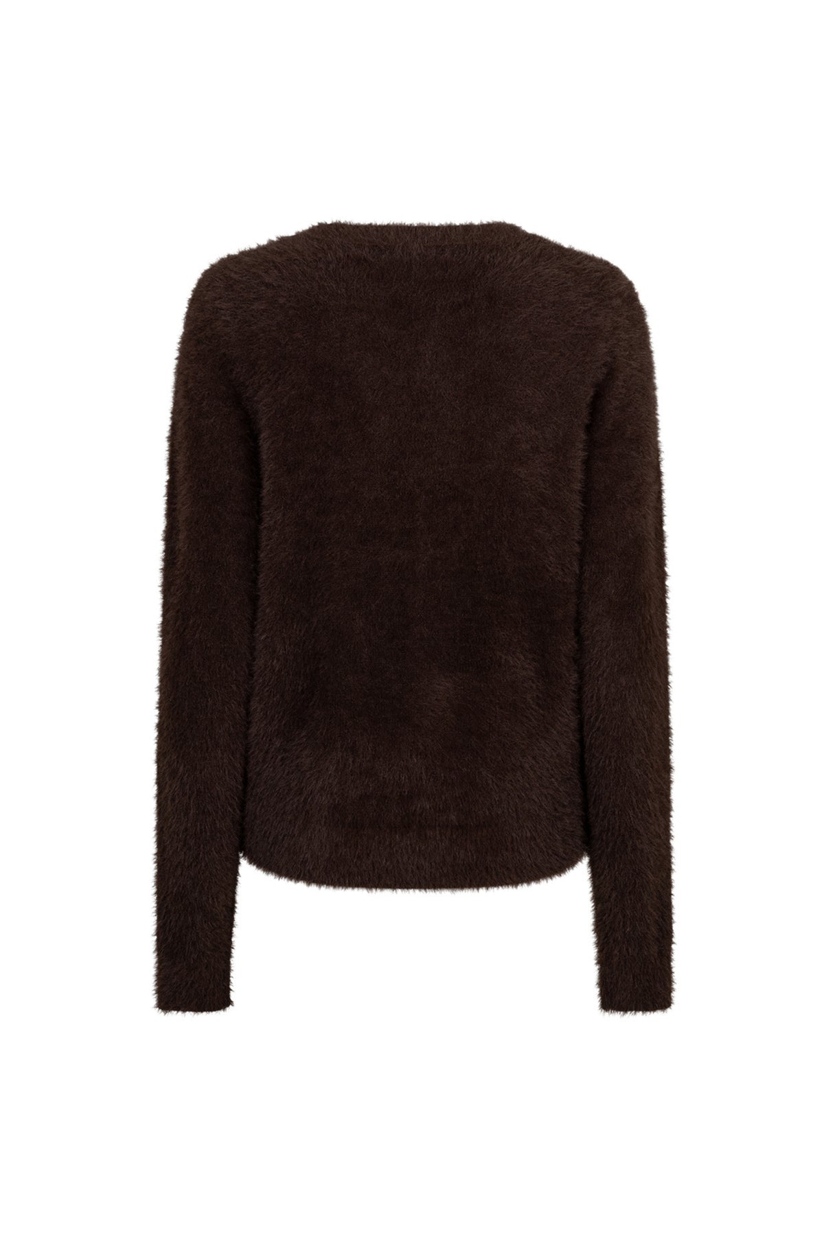 Zacht, roze en wit gestreept top van Red Button, Sweet Fuzzy Espresso SRB5117, met lange mouwen en comfortabele pasvorm