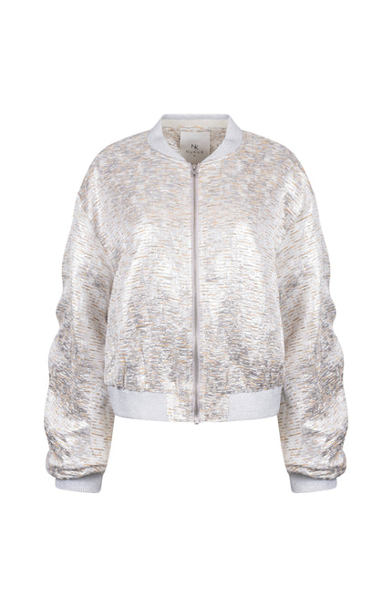 Nukus Jacket Babette Silver Camel NKS13096 Stretchshop.nl