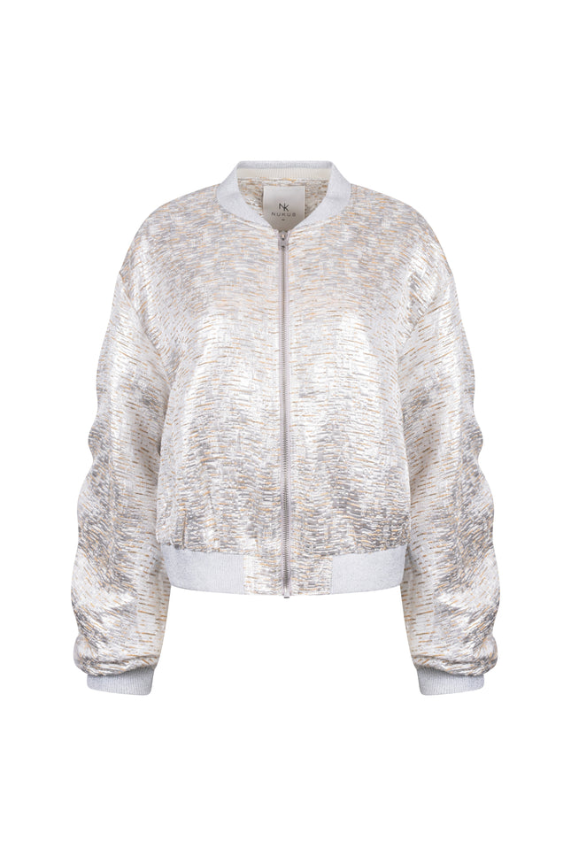 Nukus Jacket Babette Silver Camel NKS13096 Stretchshop.nl