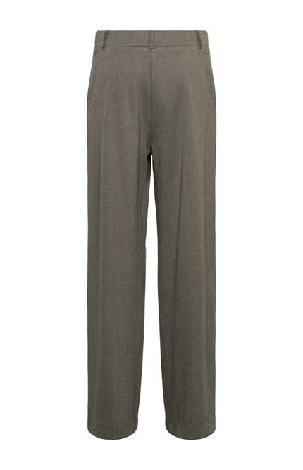 Broek Geniva Herringbone Dark Khaki Multi PA470