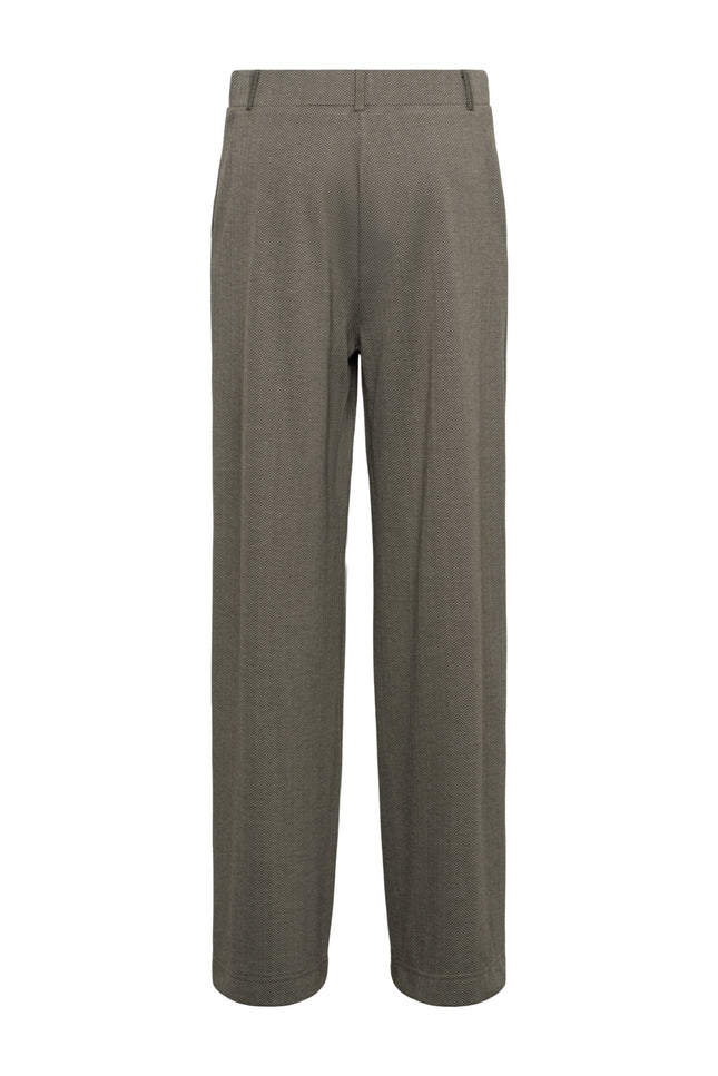Broek Geniva Herringbone Dark Khaki Multi PA470
