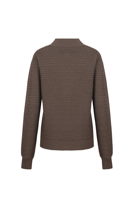 Top Tuiren Knitting Dark Earth