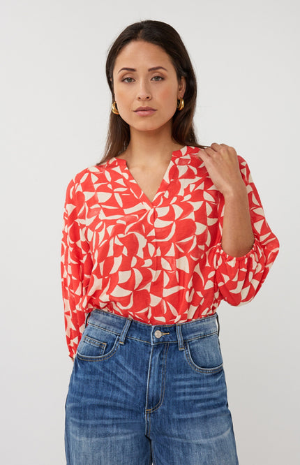 Blouse Raglan Scarlet Graphic Print SP26.14003