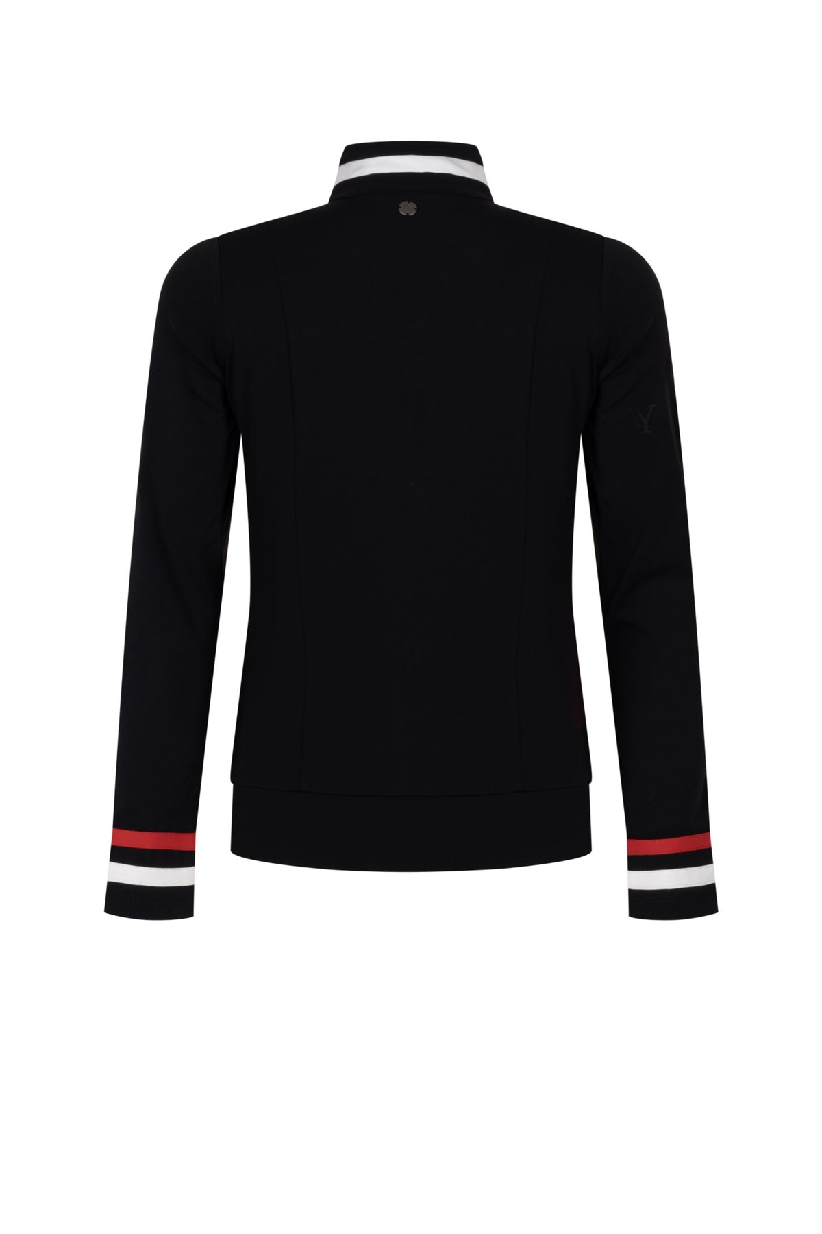 Zwarte en rode reisjasje van Ann & You, Travel Jacket Eve Black Red, met opgevulde details en stijlvolle pasvorm.